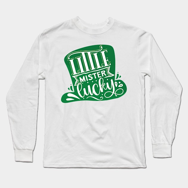 Little Mister Lucky Long Sleeve T-Shirt by MZeeDesigns